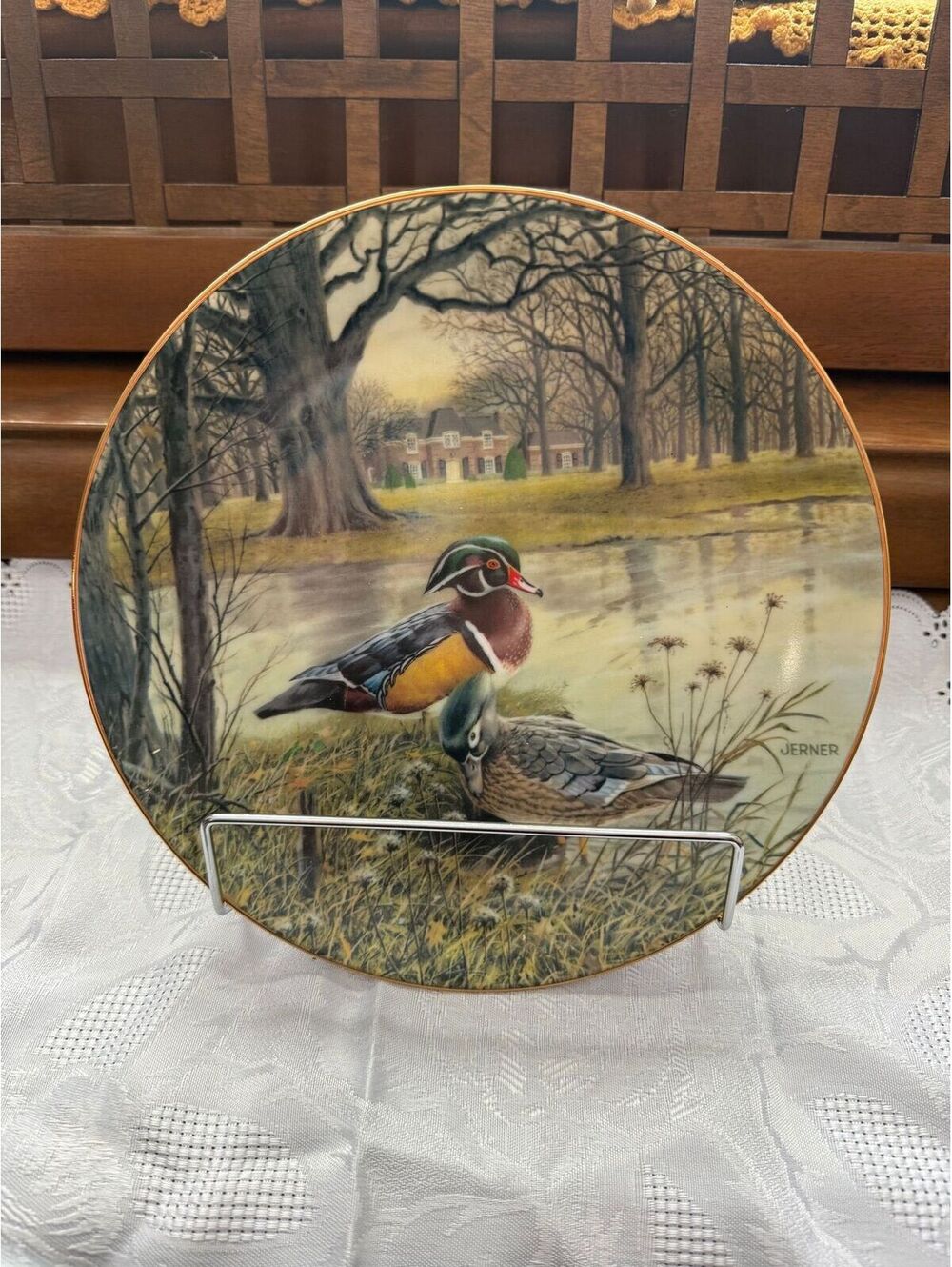 1987 The Wood Duck Plate Living with Nature: Bart Jerner's Ducks.